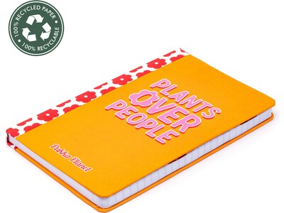 Pukka Pad Plants Over People Notebook, 5.28 x 8.46, Wide-Ruled, 96 Sheets, Orange (9705-SPP)