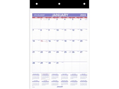 2024 AT-A-GLANCE 8 x 11 Monthly Wall Calendar (PM09RP-28-24)
