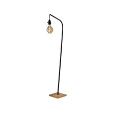 Adesso Wren 60.75 Matte Black/Natural Wood Floor Lamp w/o Shade (3847-01)