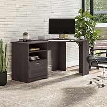 Bush Furniture Cabot 60W Corner Desk, Heather Gray (WC31715-03)