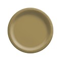 Amscan 6.75 Paper Plate, Gold, 50 Plates/Pack, 4 Packs/Set (640011.19)