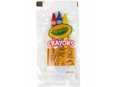 Crayola Washable Crayons, Assorted Colors, 3/Pack, 360 Packs/Carton (520743)