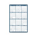 2024 House of Doolittle 33 x 66 Yearly Wet-Erase Wall Calendar, White/Blue (3962-24)