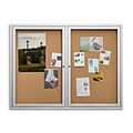 Staples Enclosed Cork Display Board, Aluminum Frame, 4 x 3 (ST61262)