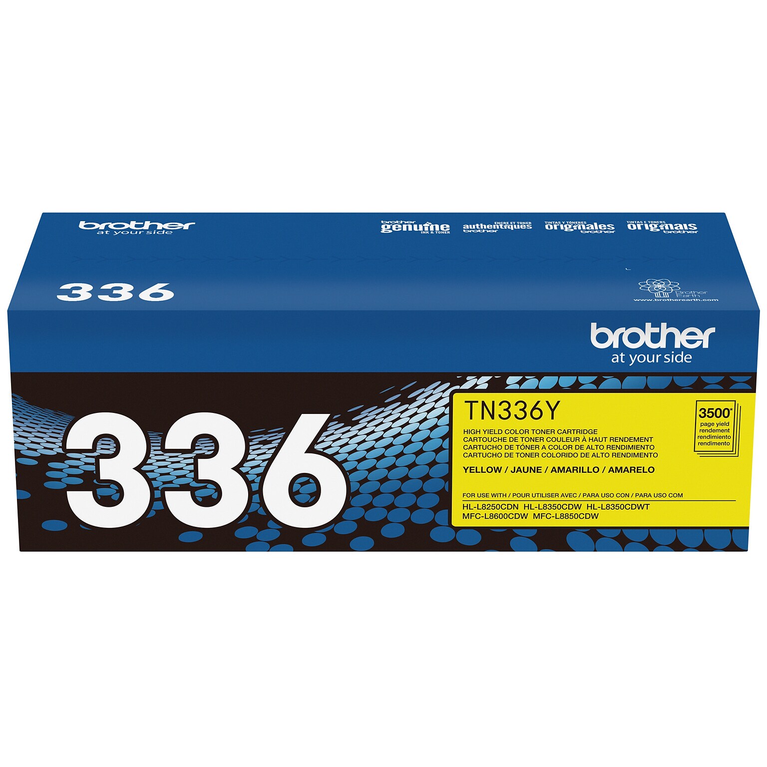 Brother TN-336 Yellow High Yield Toner Cartridge, Print Up to 3,500 Pages (TN336Y)