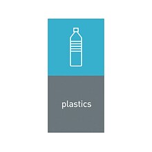 simplehuman Plastics Magnetic Sorting Label, 8 x 4, Blue/Gray, 2/Pack (KT1173)