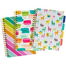 Carpe Diem Color Wash 5-Subject Subject Notebooks, 7.09 x 10, College Ruled, 100 Sheets, Assorted