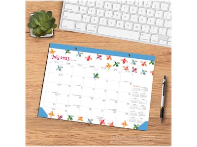 2023-2024 BrownTrout Busy Bees 15.5" x 11" Academic & Calendar Monthly Desk Pad Calendar (9781975470821)