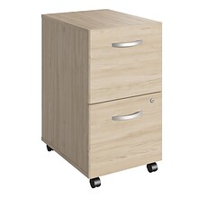 Bush Business Furniture Studio C 2 Drawer Mobile File Cabinet - Assembled, Natural Elm (SCF116NESU)