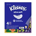 Kleenex Ultra Soft Facial Tissue, 3-Ply, 60 Sheets/Box, 4 Boxes/Pack (50173)