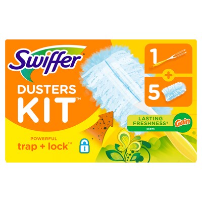 Swiffer Heavy Duty Dusters Starter Kit, Gain, Blue (74330)