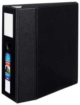 Avery Heavy Duty 5 3-Ring Non-View Binders, D-Ring, Black (79-996)