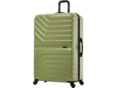 InUSA Aurum 35.66" Hardside Suitcase, 4-Wheeled Spinner, Green (IUAUR00XL-GRN)