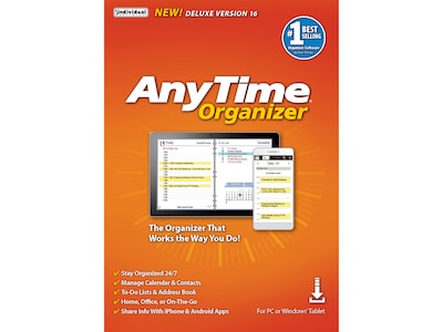 Individual Software AnyTime Organizer Deluxe 16 for 1 User, Windows, Download (IND945800V061)