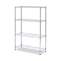 Alera® 4-Shelf Metal Shelving Unit, 36 Width, Silver (ALESW843614SR)