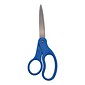 Westcott All Purpose 7" Stainless Steel Standard Scissors, Pointed Tip, Blue (44217)