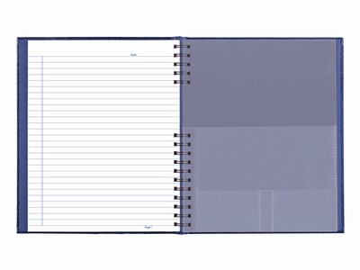 Blueline NotePro Hardcover Executive Journal, 8.5" x 10.75", Wide-Ruled, Indigo Blue, 200 Pages (A10200.BLU)