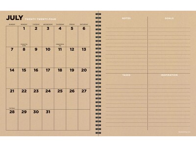 2024-2025 TF Publishing Elements Series Lava Wave 8.5" x 11" Academic Weekly & Monthly Planner, Paperboard Cover