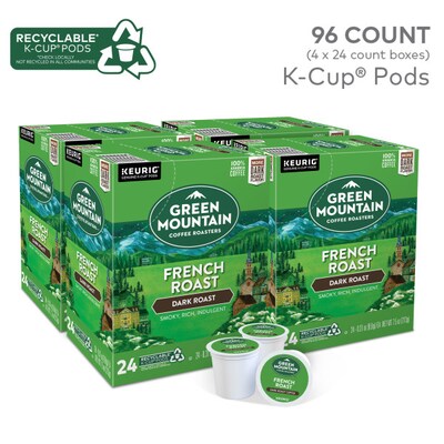 Green Mountain French Roast Coffee Keurig® K-Cup® Pods, Dark Roast, 96/Carton (6694)