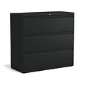 Quill Brand® HL8000 Commercial 3-Drawer Lateral File Cabinet, Locking, Letter/Legal, Black, 42W (23202D)