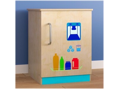 Flash Furniture Bright Beginnings Children's Kitchen Refrigerator with Integrated Storage (MK-ME03508-GG)