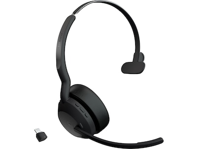 jabra Evolve2 55 Wireless Noise Canceling Bluetooth Mono Phone & Computer Headset, USB-C, MS Certifi