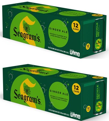 Seagrams Ginger Ale, 12 oz., 24/Carton (00072979004167)