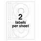 Avery Laser Media Labels, White Matte, 50 Disc and 100 Spine Labels/Pack (5931)