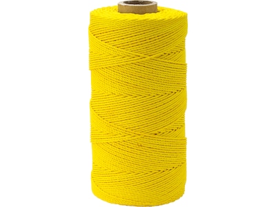 Mutual Industries Nylon Twisted Mason Twine, 0.06" x 1090 ft., Yellow, 4/Pack (14661-41-1090)