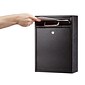 AdirOffice Large Wall Mounted Drop Box with Suggestion Cards, Key Lock, Black (631-04-BLK-PKG)
