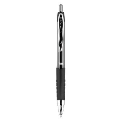 uniball 207 Retractable Gel Pens, Medium Point, 0.7mm, Black Ink, 12/Pack (33950)