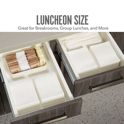Perk™ Luncheon Lunch Napkin, 1-ply, White, 400 Napkins/Pack (PK28584)