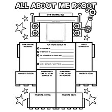 Scholastic Teaching Resources Activity Poster Sets, All-About-Me Robot