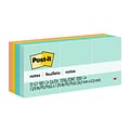 Post-it Notes, 1 3/8 x 1 7/8, Beachside Café Collection, 100 Sheet/Pad, 12 Pads/Pack (653AST)