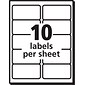 Avery EcoFriendly Laser/Inkjet Shipping Labels, 2" x 4", White, 10 Labels/Sheet, 100 Sheets/Box (48163)