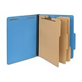 Quill Brand® 2/5-Cut Tab Pressboard Classification File Folders, 3-Partitions, 8-Fasteners, Letter,