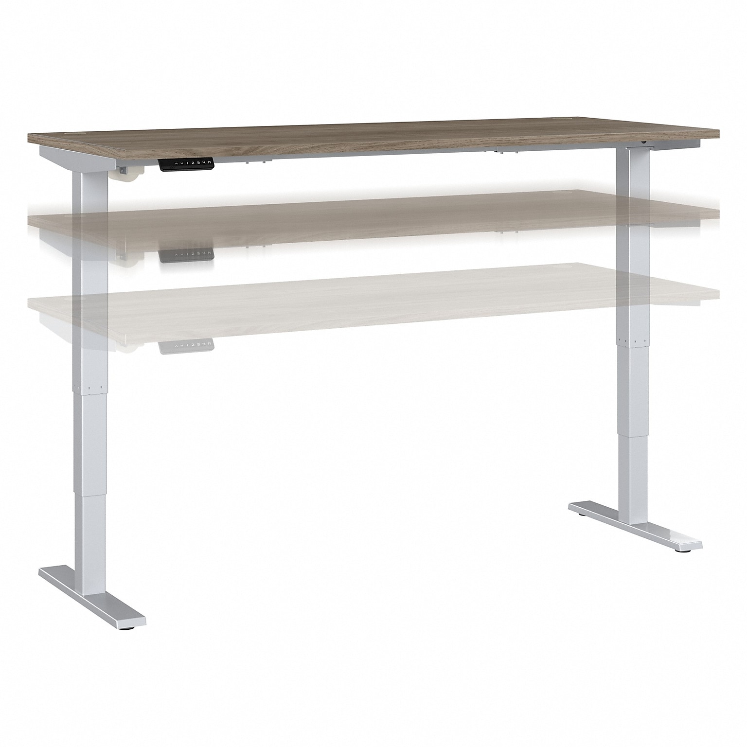 Bush Business Furniture Move 40 Series 72W Electric Height Adjustable Standing Desk, Modern Hickory/Cool Gray (M4S7230MHSK)