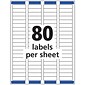 Avery Easy Peel Laser Return Address Labels, 1/2" x 1-3/4", White, 80 Labels/Sheet, 25 Sheets/Pack (5267)