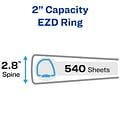 Avery Heavy Duty 2 3-Ring View Binders, One Touch EZD Ring, White 6/Pack (79192)