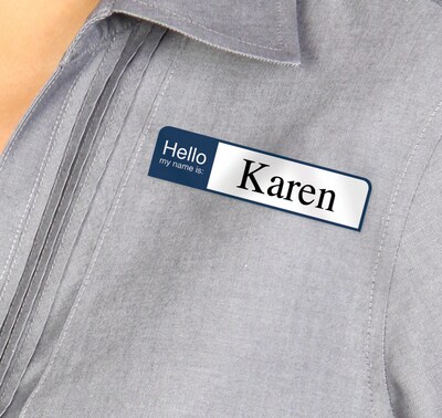 Avery Flexible Hello My Name Is Name Badge Labels, 1 x 3 3/4, Assorted Colors, 100 Labels Per Pa