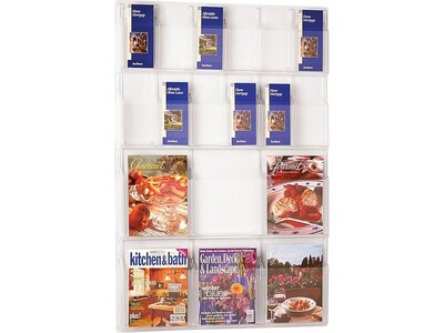 Safco Magazine Holder, 45 x 30, Clear Plastic (5600CL)