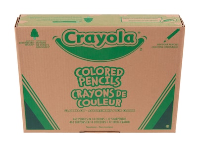 Crayola Classpack Kids Colored Pencils, Assorted Colors, 462 Pencils/Box, (68-8462)