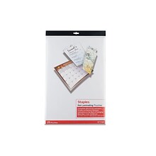 Staples Thermal Laminating Pouches, Menu, 3 Mil, 25/Pack (5201102/5201104)