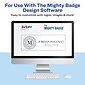 Avery The Mighty Badge Laser Printable Insert Sheets, 1" x 3", Clear, 20 Inserts/Sheet, 5 Sheets/Pack, 100 Inserts/Pack (71210)