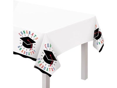 Amscan Day to Celebrate Graduation Tablecover, Multicolor, 3/Pack (572862)