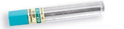 Pentel Super Hi-Polymer Lead Refill, 0.7mm, 12/Leads (50-HB)