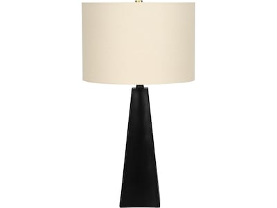 Monarch Specialties Inc. Incandescent Table Lamp, Matte Black/Beige (I 9726)