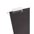 Smead Hanging File Folders, 1/5-Cut Adjustable Tab, Letter Size, Black, 25/Box (64062)