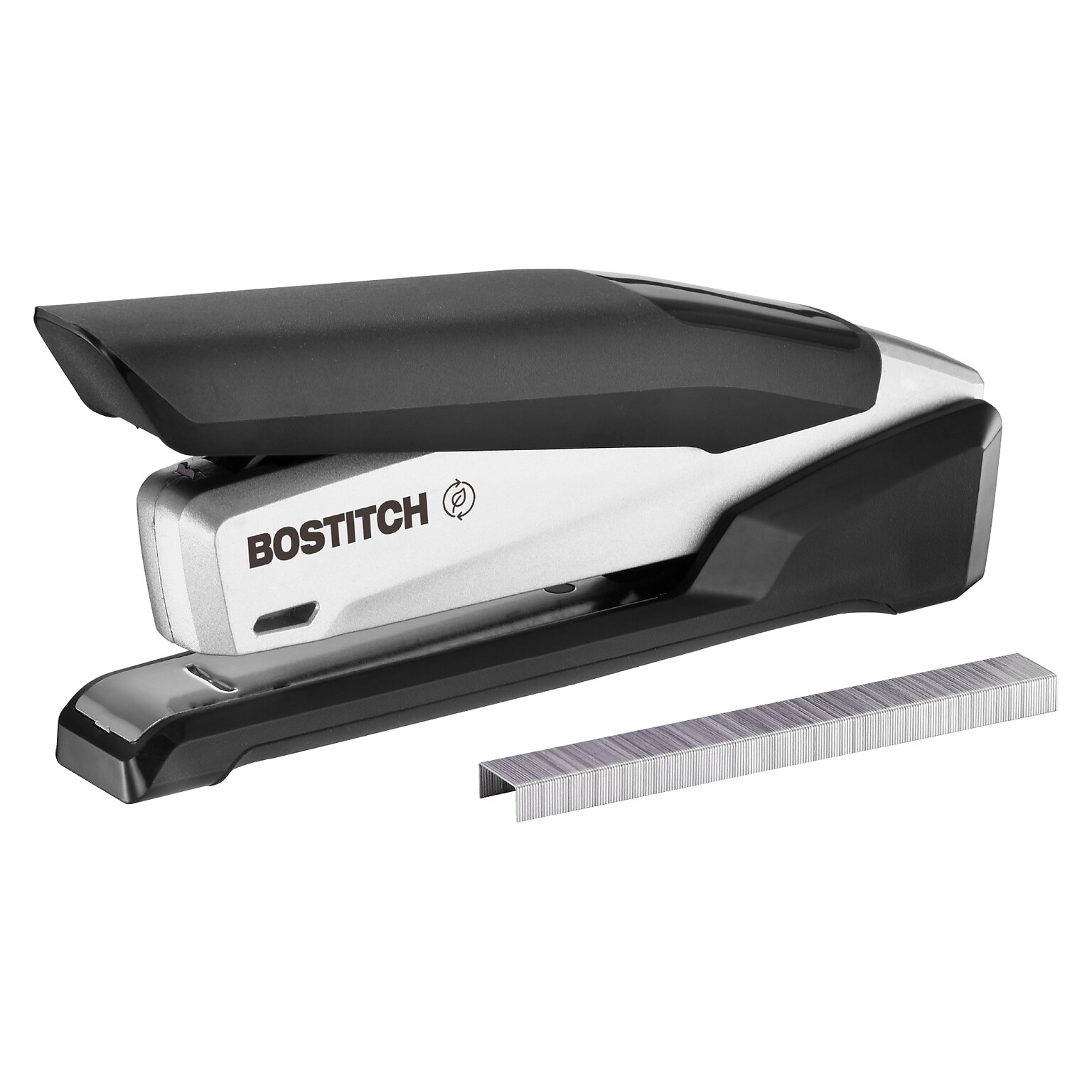 Bostitch InPower+28 Desktop Stapler, 28-Sheet Capacity, Silver/Black (ACF1110)