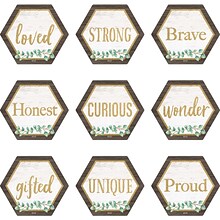 Teacher Created Resources Eucalyptus Positive Words Mini Accents, 36 Per Pack, 6 Packs (TCR8476-6)
